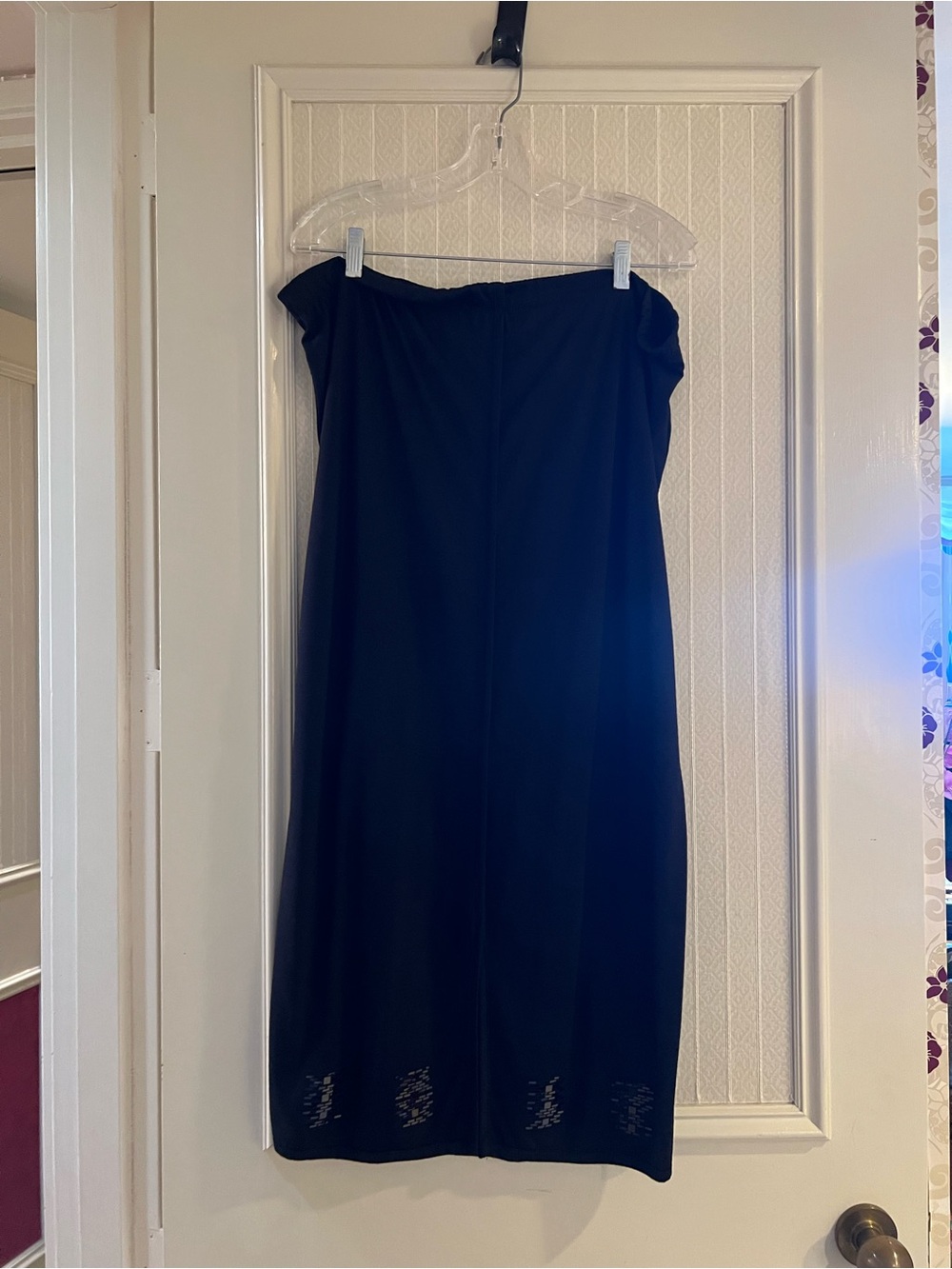 Black Strapless Midi Skirt - Brand Unspecified
